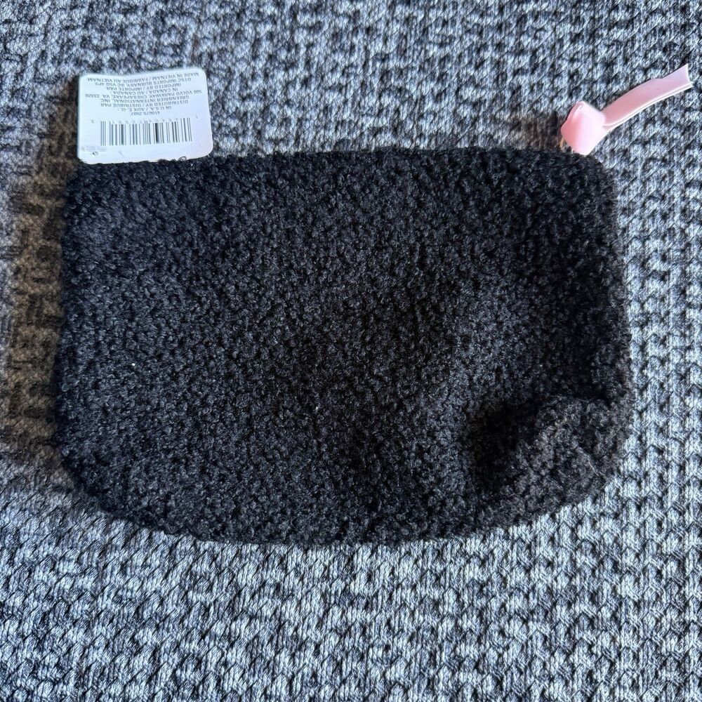 sherpa mini bag pouch black cosmetics make up toiletries travel gift